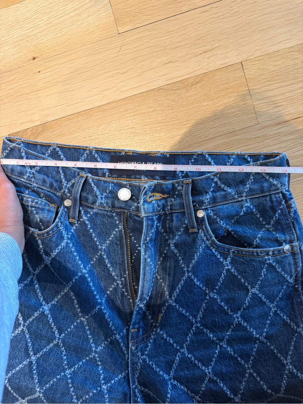 Taylor Diamond Printed Wide-Leg Jean - Picture 5 of 5